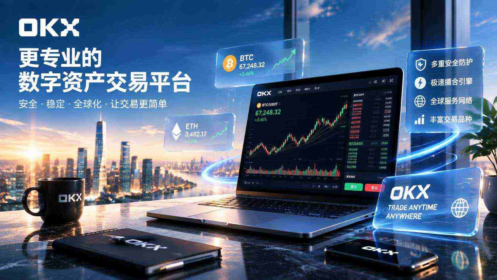 OK 交易平台官方客户端下载入口 支持数字资产实时交易与资产管理手机端操作界面截图一